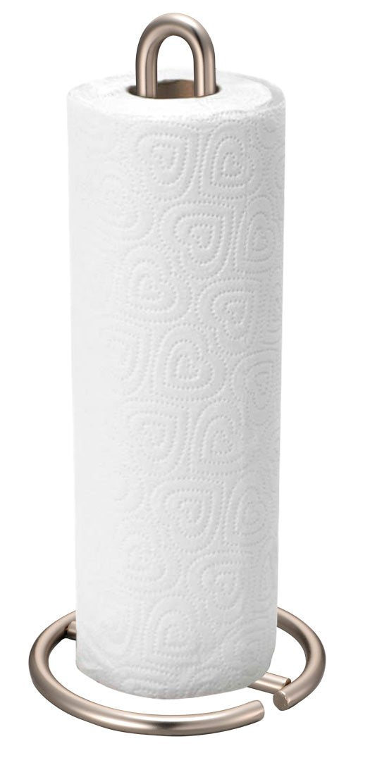 Home Basics Simplicity Collection Paper Towel Holder, Satin Nickel