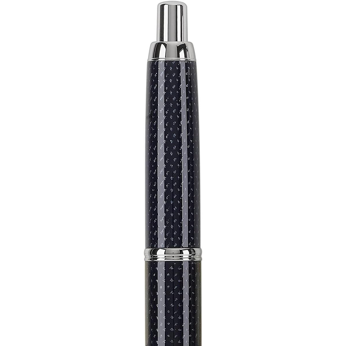 PILOT Vanishing Point Collection Refillable & Retractable Fountain Pen, Blue Carbonesque Barrel with Rhodium Accents, Blue Ink, Medium Nib (60249)