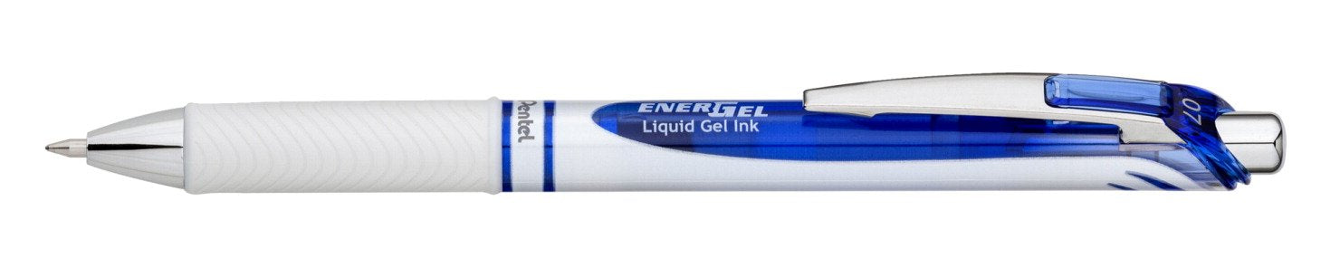 Pentel EnerGel Pearl Deluxe RTX Retractable Liquid Gel Pen, (0.7mm), Accent, Blue Ink, 2 Pack (BL77WBP2C)