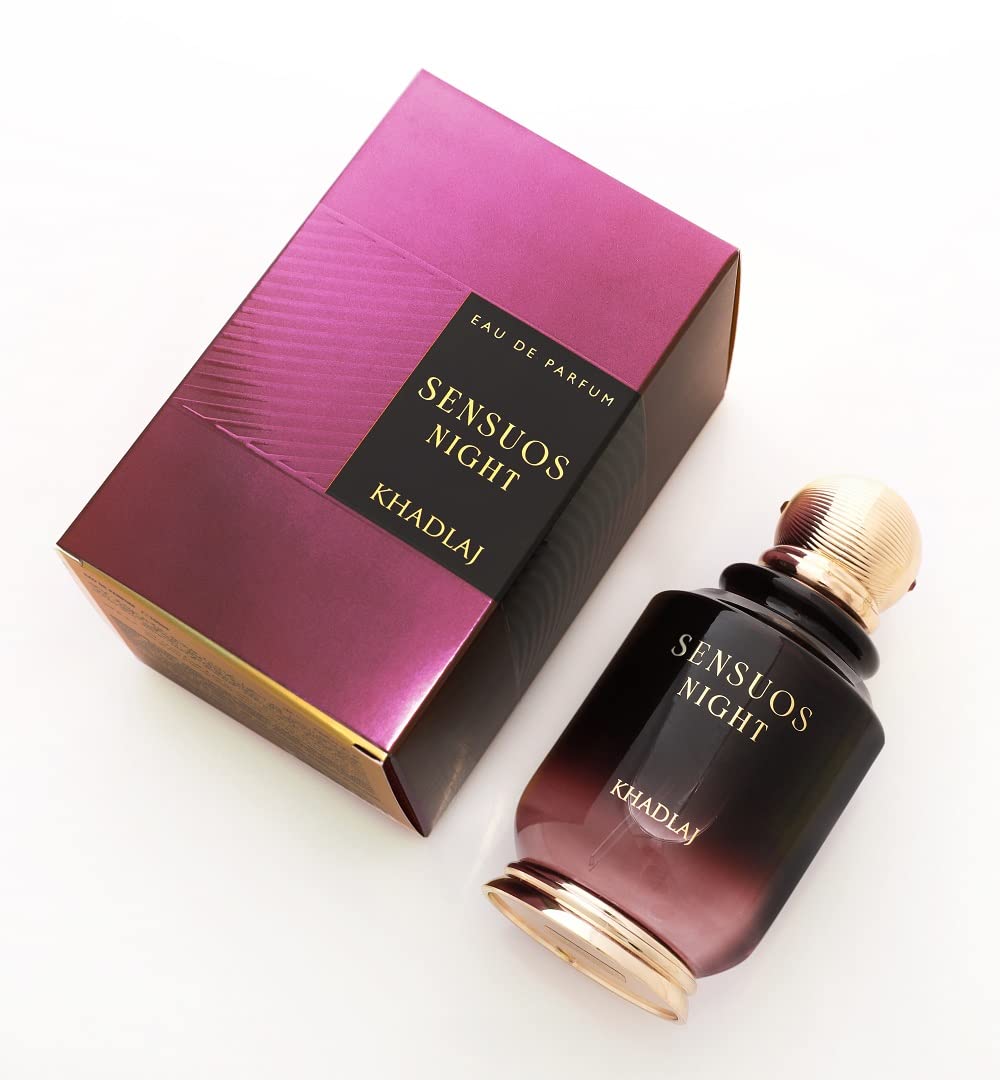 Khadlaj Sensuos Night Eau de Parfum Spray for Unisex, 3.4 Ounce