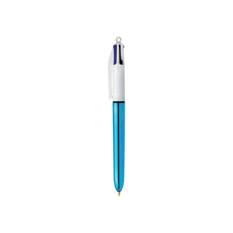 BIC 4 Color Shine Retractable Ballpoint Pen with 1.0 mm Medium Point and Easy Portability, 2-Count in Assorted Ink