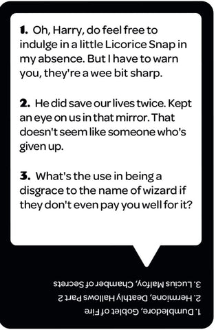 Who Says? Card Game Harry Potter Edition Ages 10 & Up