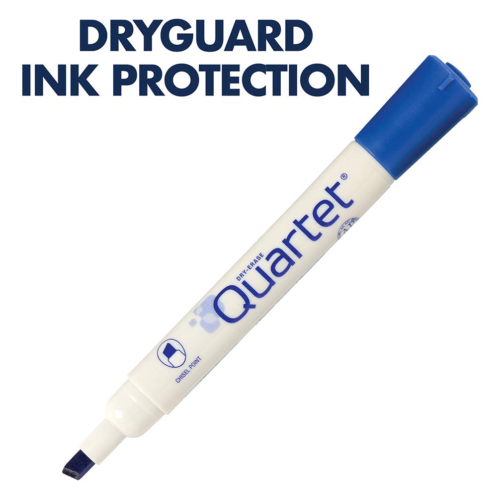 Quartet Classic Low Odor Dry-Erase Markers, Chisel Tip, 4-Marker Set, Assorted Colors, 4 Pack (659510Q)