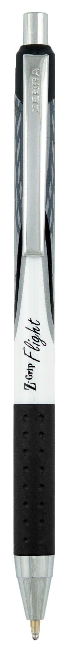 Zebra Pen Z-Grip Flight Retractable Ballpoint Pen, Bold Point 1.2mm, Black Ink, School Supplies, Teacher Supplies, and Office Supplies, Smooth Writing, Quick-Drying, 5-Pack (21915)