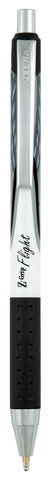 Zebra Pen Z-Grip Flight Retractable Ballpoint Pen, Bold Point 1.2mm, Black Ink, School Supplies, Teacher Supplies, and Office Supplies, Smooth Writing, Quick-Drying, 5-Pack (21915)