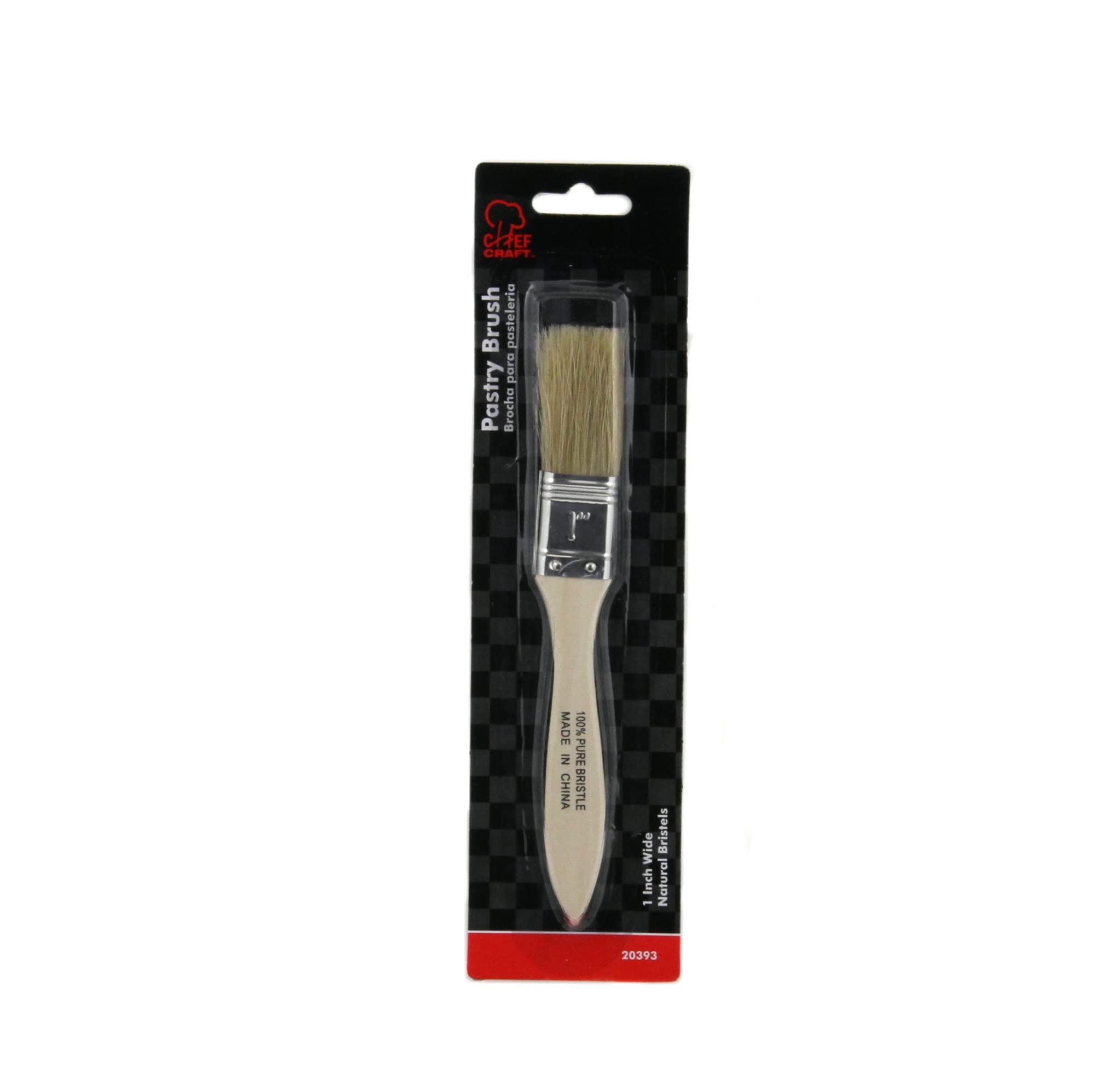 Chef Craft 20393, 1-piece Pastry Brush, 7 1/2 Inch, Brown