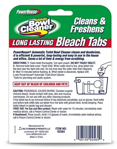 Automatic Toilet Bowl Cleaning Tablets, Bleach, 2-Pk.
