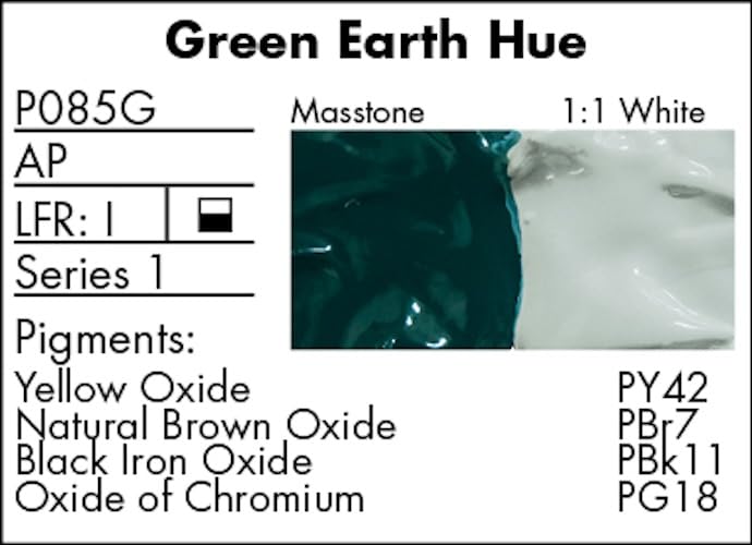 Grumbacher Pre-Tested Oil Paint, 37ml/1.25 Ounce, Green Earth (Terre Verte) (P085G)