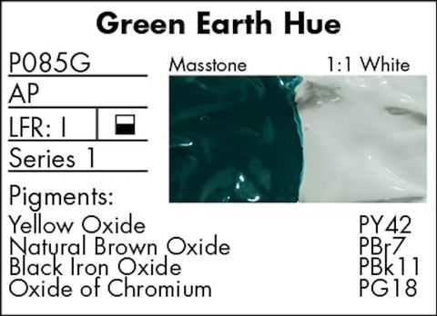 Grumbacher Pre-Tested Oil Paint, 37ml/1.25 Ounce, Green Earth (Terre Verte) (P085G)
