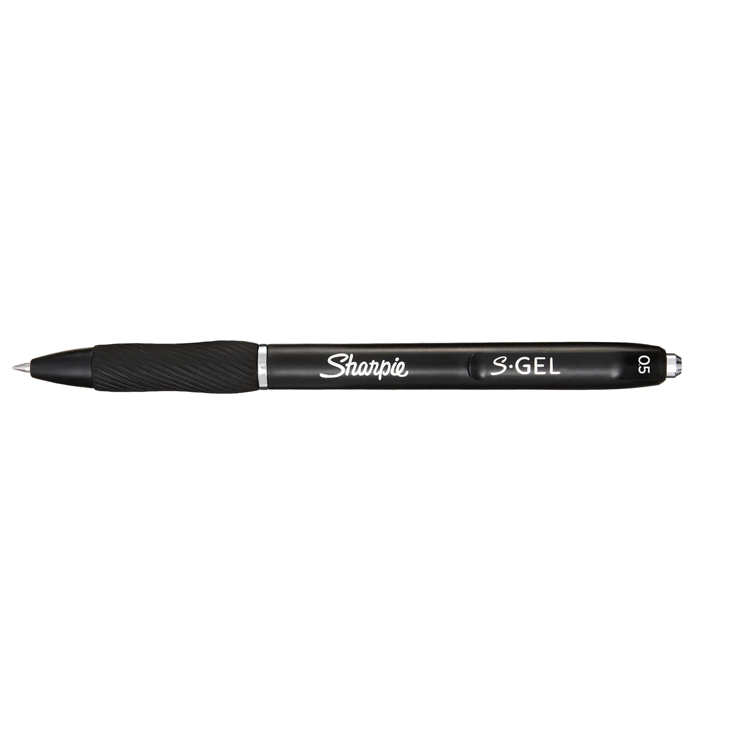 Sharpie S-Gel, Gel Pens, Fine Point (0.5mm), Black Ink Gel Pen, 4 Count