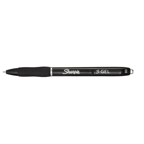 Sharpie S-Gel, Gel Pens, Fine Point (0.5mm), Black Ink Gel Pen, 4 Count