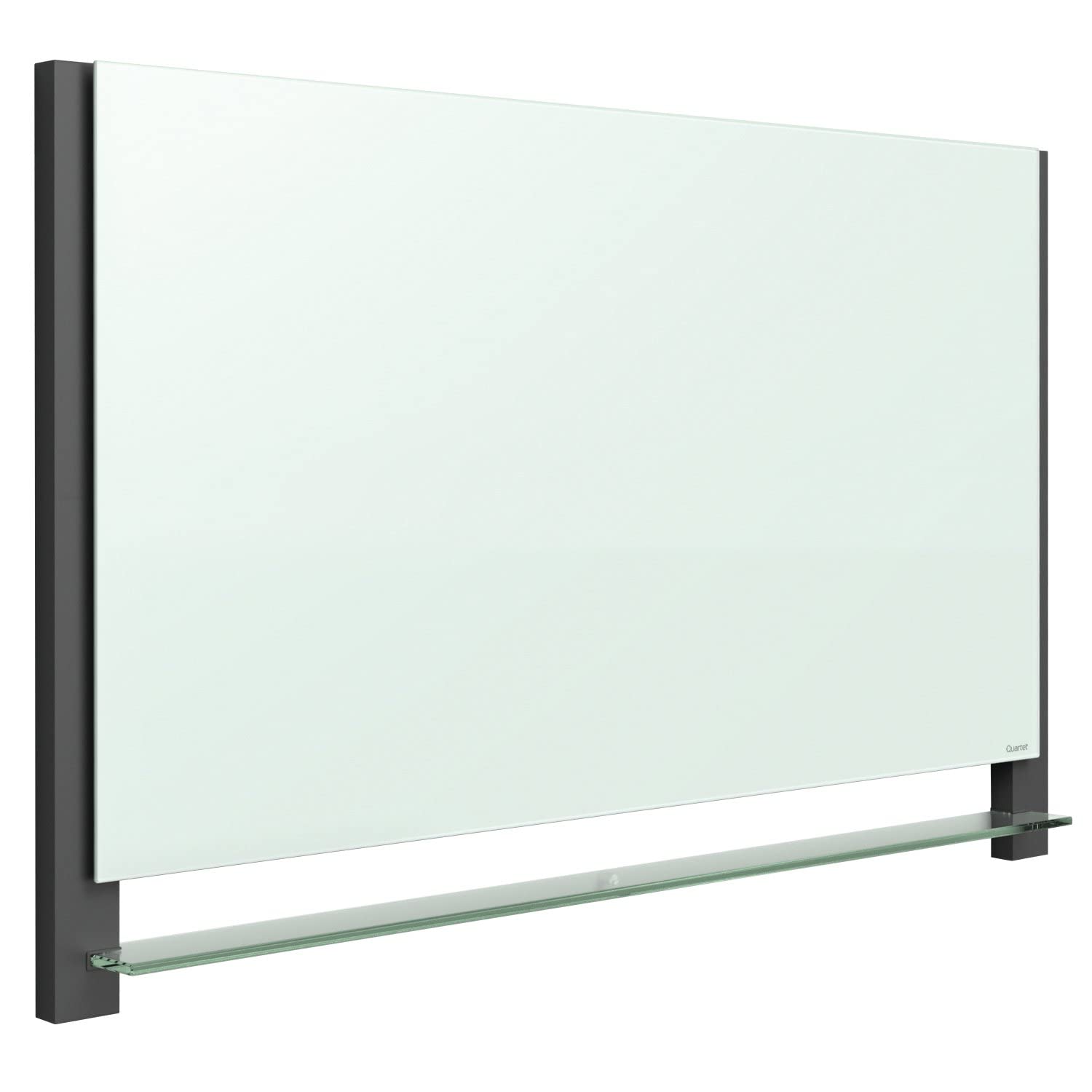 Quartet Glass Whiteboard, Magnetic Dry Erase White Board, 85" x 48", Wide Format with Invisible Mount, Black Aluminum Frame, Evoque (G8548BA)