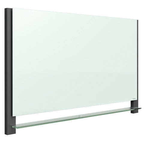 Quartet Glass Whiteboard, Magnetic Dry Erase White Board, 85" x 48", Wide Format with Invisible Mount, Black Aluminum Frame, Evoque (G8548BA)