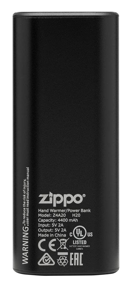 Zippo Black HeatBank 6 Rechargeable Hand Warmer