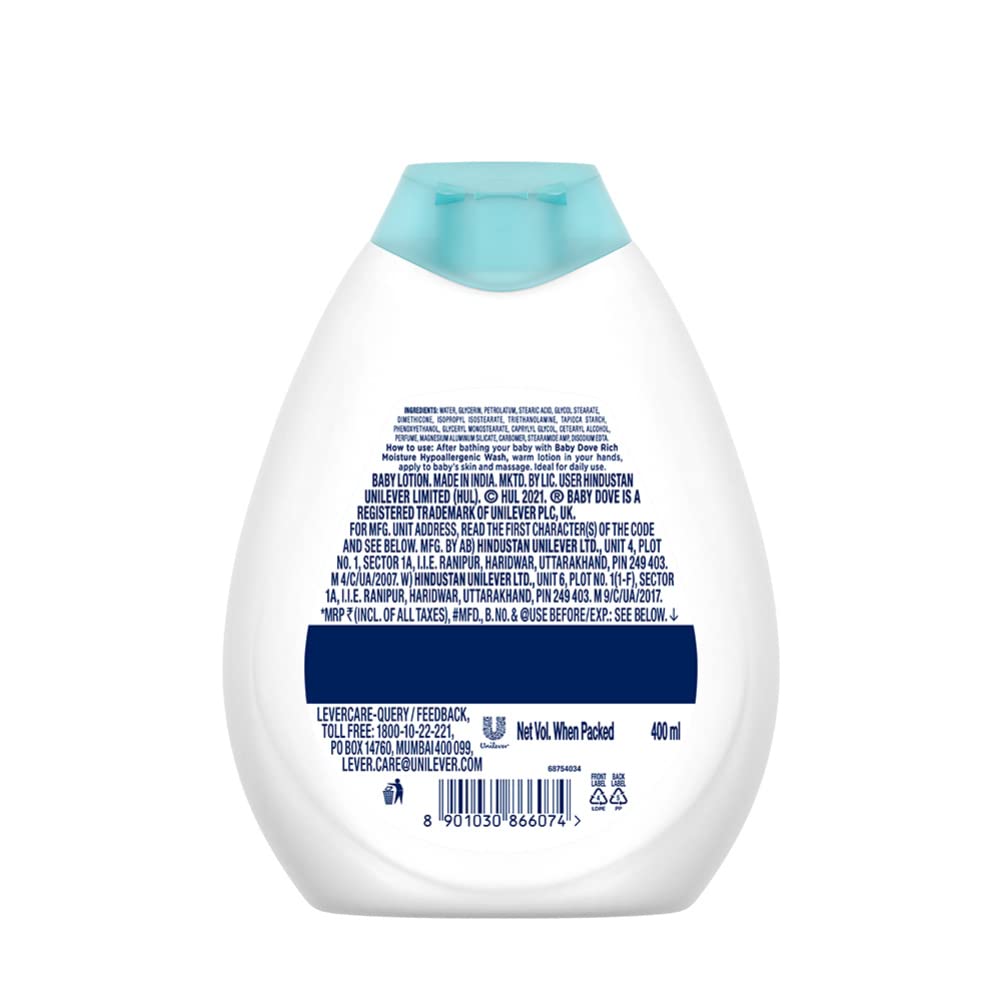 Baby Dove Rich Moisture Nourishing Baby Lotion, 400ml