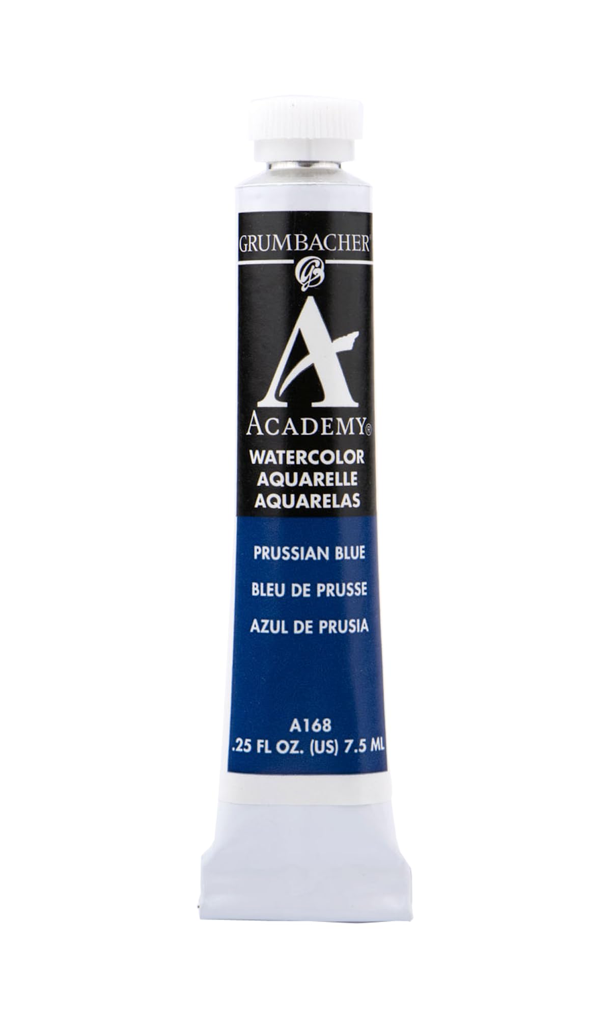 Grumbacher Academy Watercolor Paint, 7.5ml/0.25 Ounce, Prussian Blue (A168)