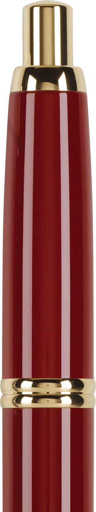 PILOT Vanishing Point Collection Refillable & Retractable Fountain Pen, Red Barrel with Gold Accents, Blue Ink, Broad Nib (60367)