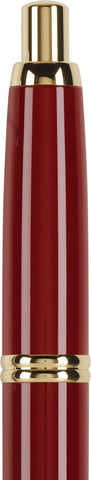 PILOT Vanishing Point Collection Refillable & Retractable Fountain Pen, Red Barrel with Gold Accents, Blue Ink, Broad Nib (60367)