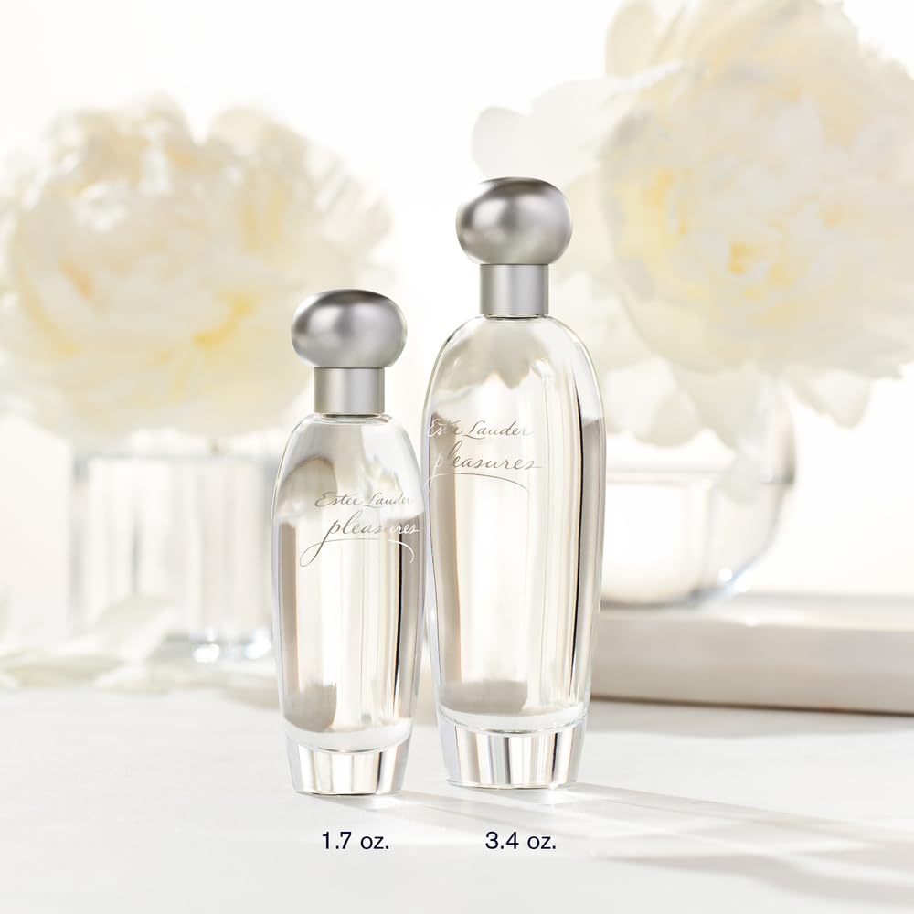 Estée Lauder Pleasures Eau de Parfum Spray with Notes of Lilies, White Peonies & Jasmine | Perfumes for Women, 1.7 Fl Oz