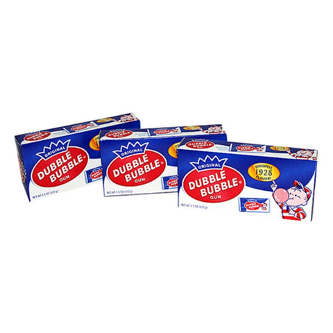Dubble Bubble 1928 Original Flavor Theater Box Bubble Gum - 3.5 Oz Boxes - Pack of 24 Boxes