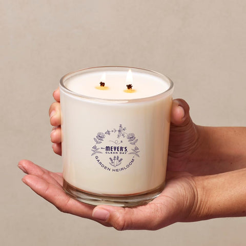 MRS. MEYER'S CLEAN DAY Garden Heirloom Scented Soy Candle, Large, Moonflower Scent, 14 Ounce Candle