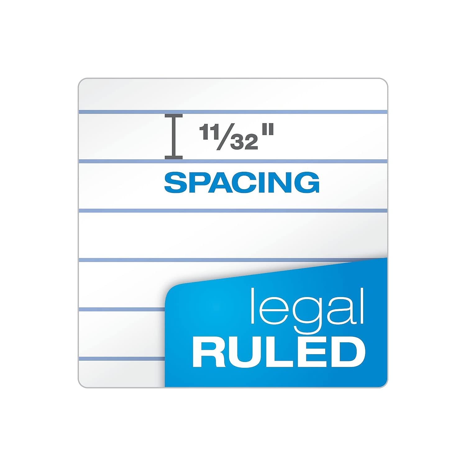 Tops 75330 "The Legal Pad Ruled Pads, Legal/Wide, 8 1/2 x 11 3/4, White, 50 Sheets