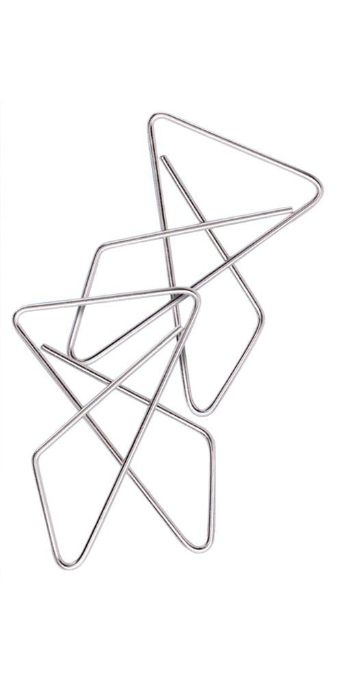 Charles Leonard Ideal Clamps, Small, Steel Metal Butterfly Clips, Silver, 50/Box (402)