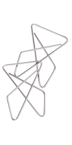 Charles Leonard Ideal Clamps, Small, Steel Metal Butterfly Clips, Silver, 50/Box (402)