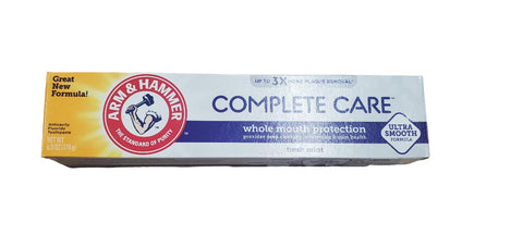 ARM & HAMMER Complete Care Fluoride Anticavity Toothpaste, Fresh Mint 6 oz (Pack of 4)