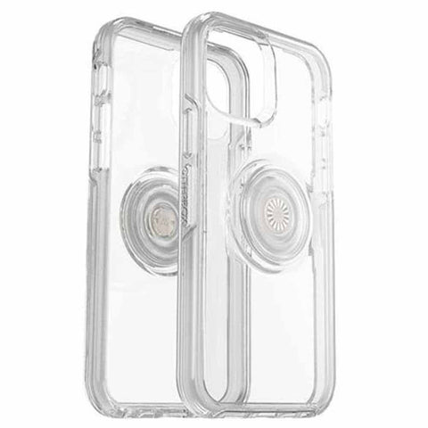 OtterBox iPhone 12 and 12 Pro Otter + Pop Symmetry Series Clear Case - Clear, Integrated PopSockets PopGrip, Slim, Pocket-Friendly, Raised Edges Protect Camera & Screen