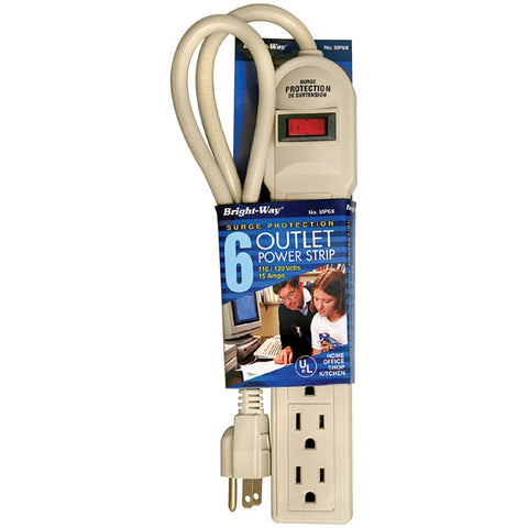 Bright-Way MP6X Power Strip, multicolored
