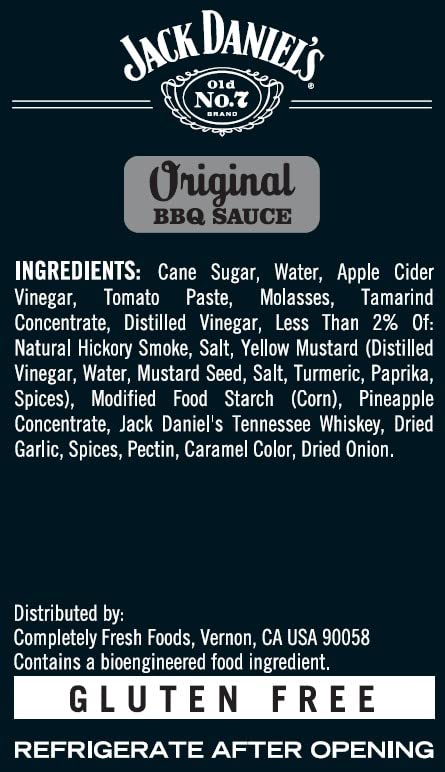 Jack Daniel's Old No. 7 Original BBQ Sauce – Authentic Small Batch Jack Daniel’s BBQ Sauce – Preservative Free – 19.5 oz