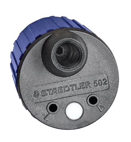 STAEDTLER Mars Lead Pointer: Rotary Mechanical Pencil Lead Sharpener for 2mm Holders, Precision Tool for Architects, Engineers & Artists, Dust Wiper & Adjustable Cone, Built-In Shavings Reservoir