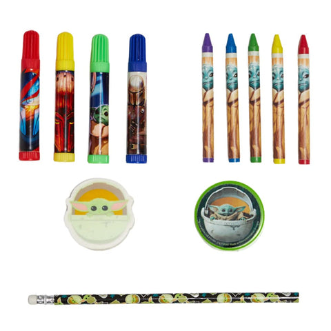 Disney Star Wars Baby Yoda Mandalorian Kids Coloring Set 30 Pc. w/Stickers & Pencil