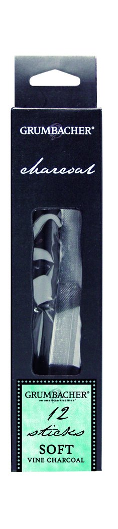 Grumbacher Vine Charcoal, Soft, 12/Pk (V4112)