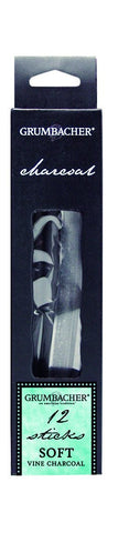 Grumbacher Vine Charcoal, Soft, 12/Pk (V4112)