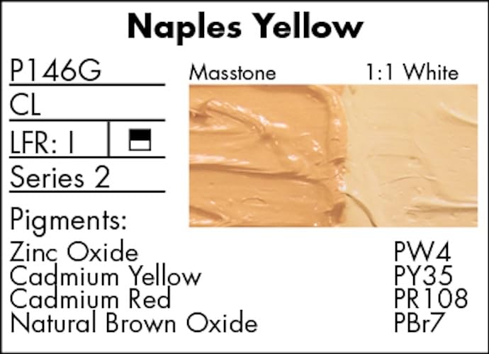 Grumbacher Pre-Tested Oil Paint, 37ml/1.25 Ounce, Naples Yellow Hue (P146G)