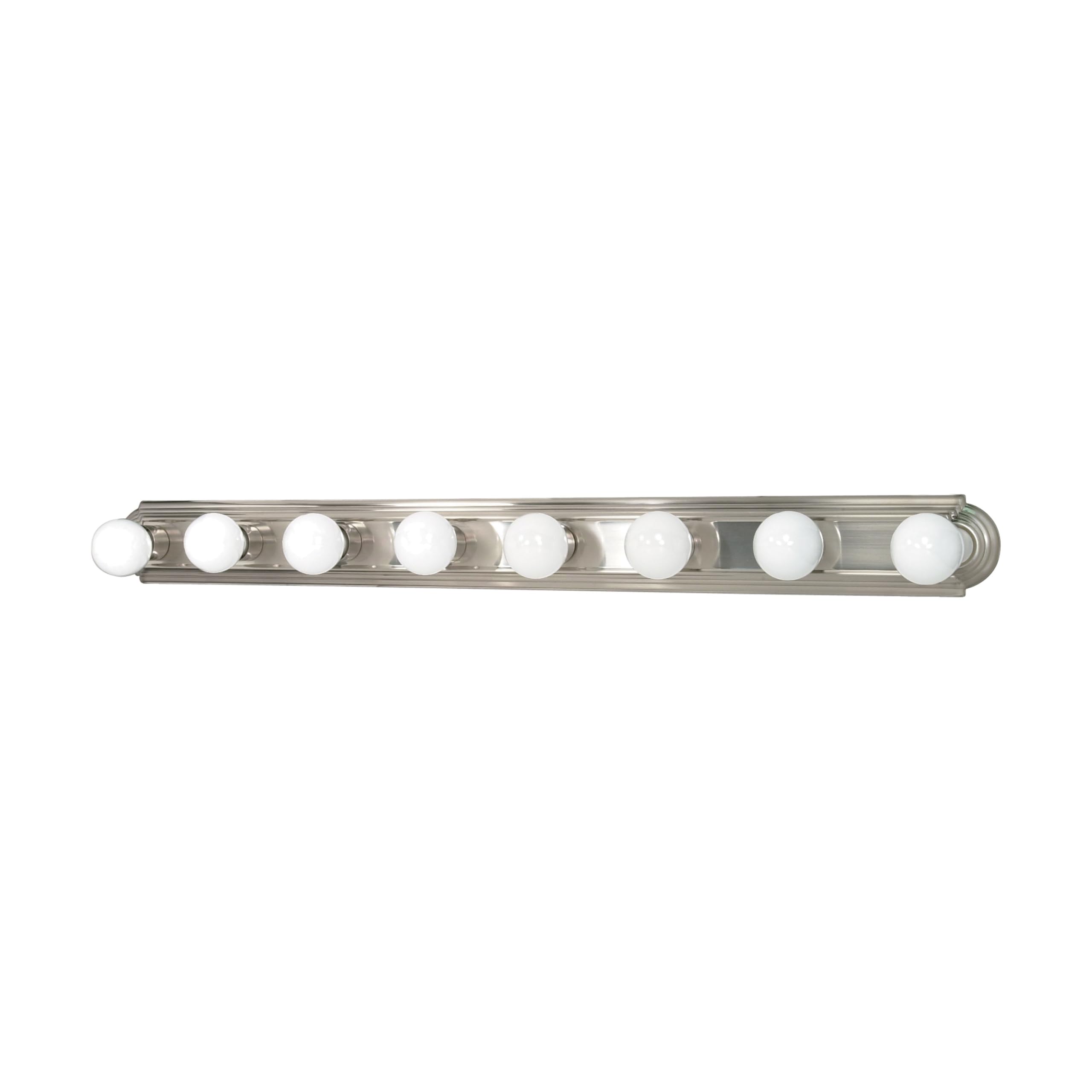 Nuvo Lighting 60/303 Transitional Eight Light Vanity in Pwt, Nckl, B/S, Slvr. Finish