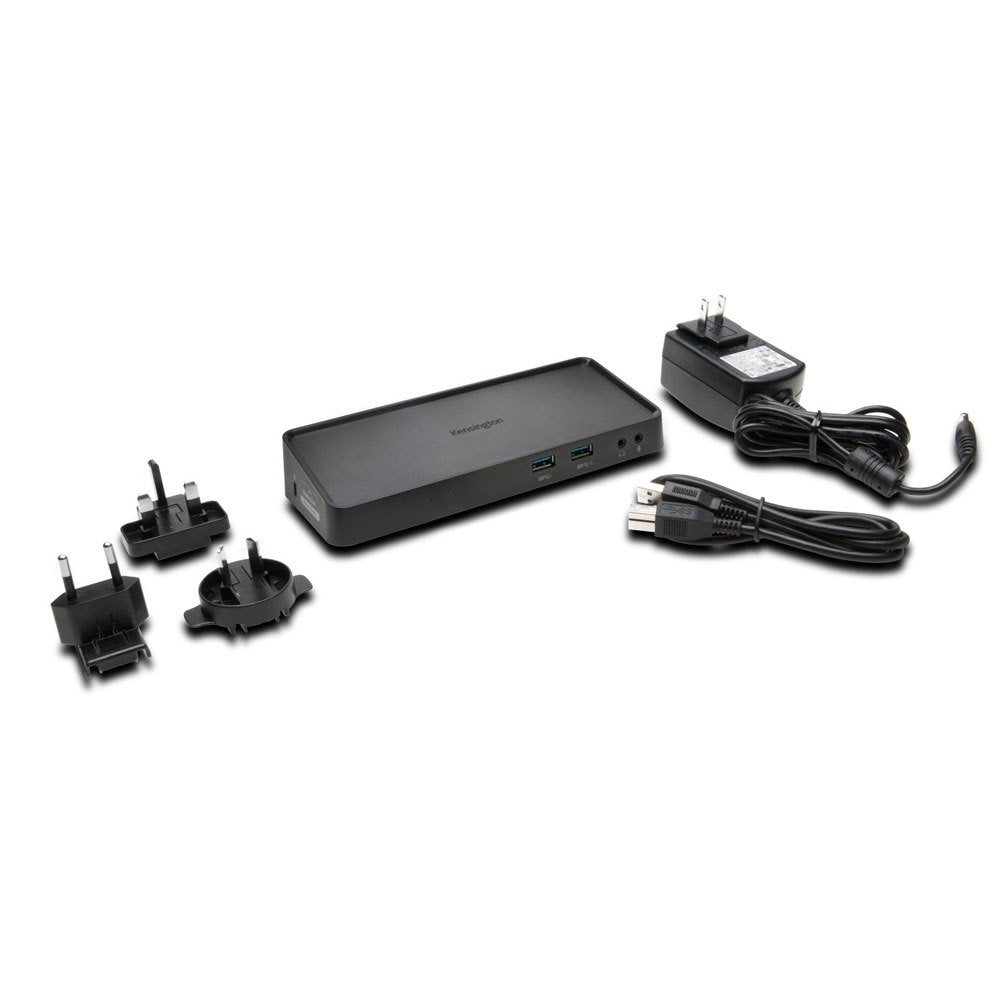 Kensington USB 3.0 Dual Display Docking Station, Dual 2K at 60Hz, 85W PD, Compatible with MacBook M1/M2/M3/M4, Windows, and Surface Laptops (K33997WW) Black