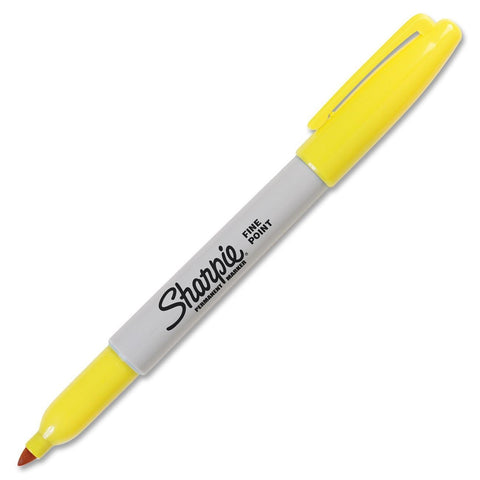 Sharpie Fine Point Permanent Markers, Yellow, 1 Count