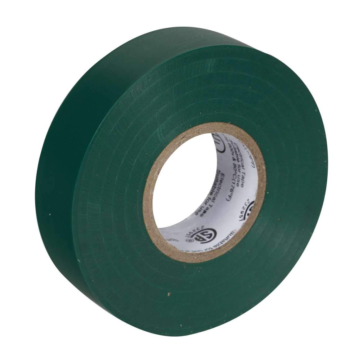 Duck Brand Professional Grade Electrical Tape, 3/4-Inch by 66 Feet, Single Roll, Green (299014)