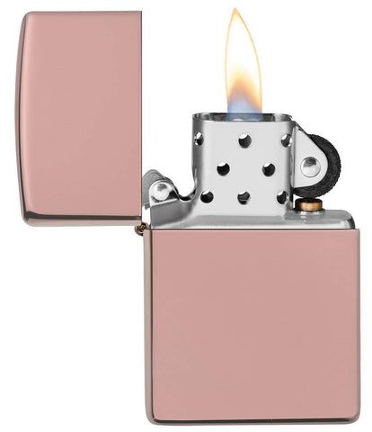 Zippo High Polish Rose Gold Pocket Lighter