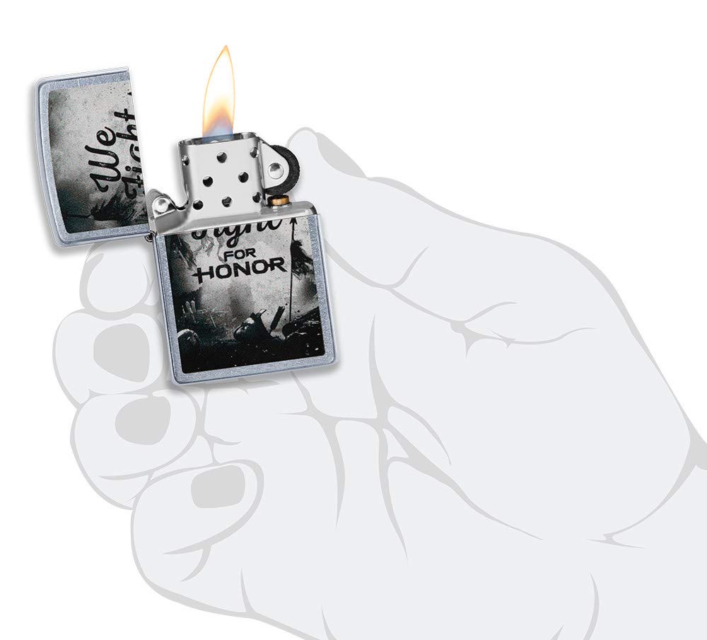 Zippo for Honor Street Chrome Pocket Lighter, One Size