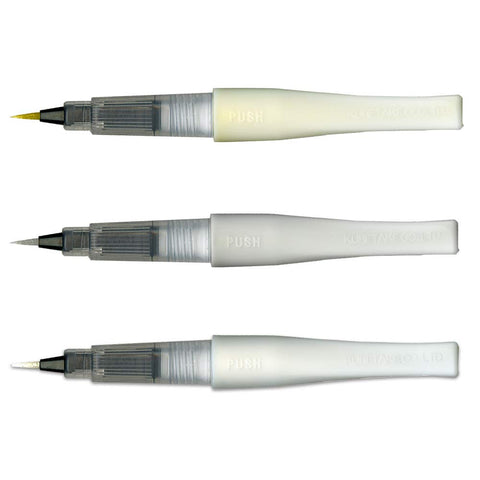 Kuretake ZIG Wink of Stella Brush II, Christmas Sparkle Glitter pen (Gold, Silver, Clear), Shimmer and Sparkle pens, for Card Making, Craft, Made in Japan