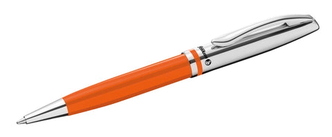 Pelikan Jazz Classic Ballpoint Pen with Medium Point, Blue Ink Refill, Metal, Orange, Boxed, 1 Each (815024)