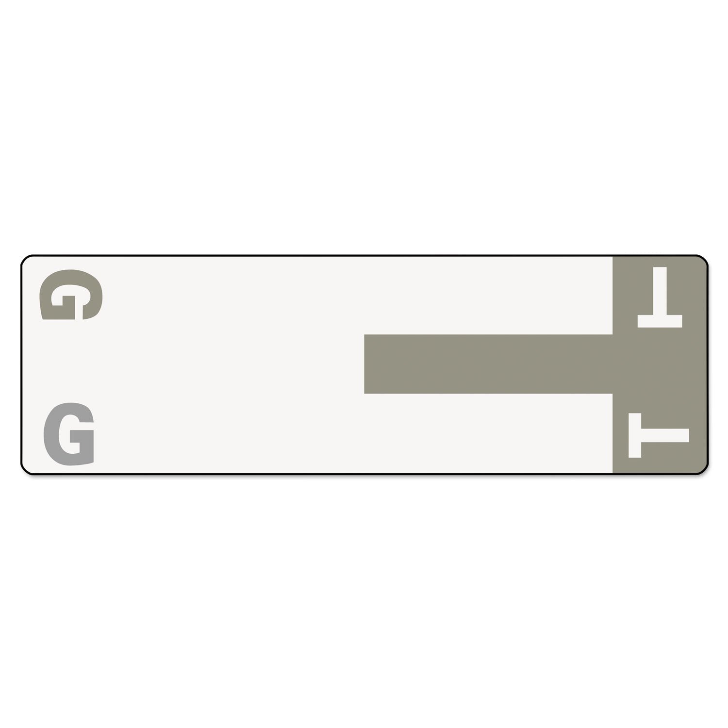 Smead AlphaZ NCC Color-Coded Label, G&T, Label Sheet, Gray, 100 per Pack (67158)