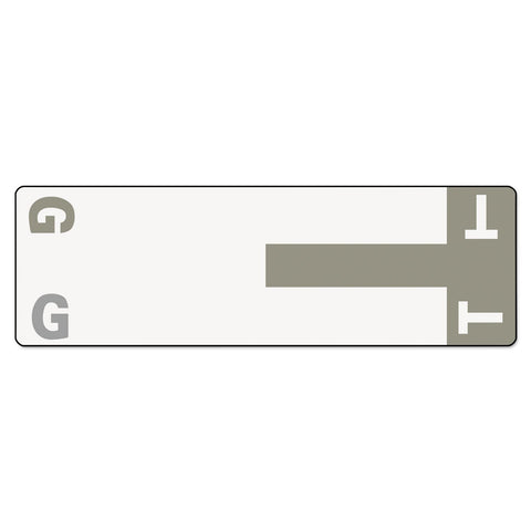 Smead AlphaZ NCC Color-Coded Label, G&T, Label Sheet, Gray, 100 per Pack (67158)