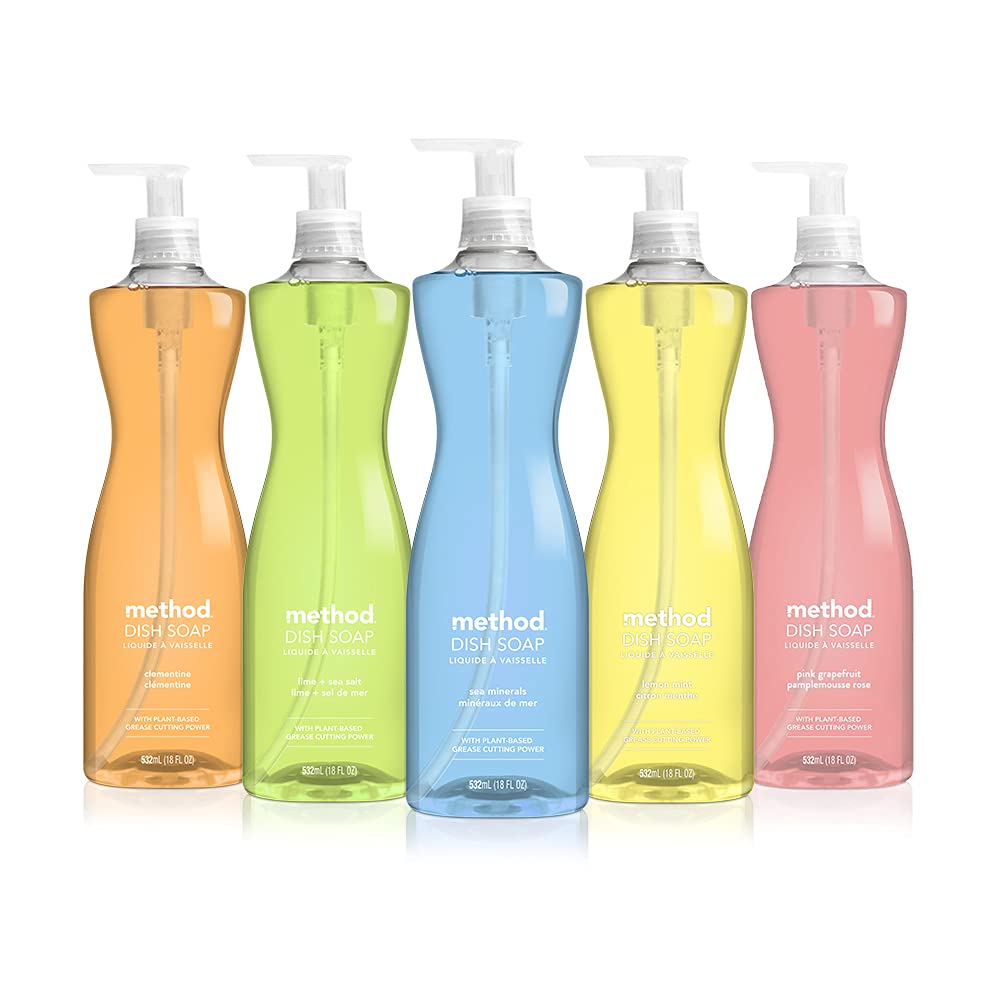 Method Dish Soap, Pink Grapefruit, 18 Ounce, 1 pack, Packaging May Vary