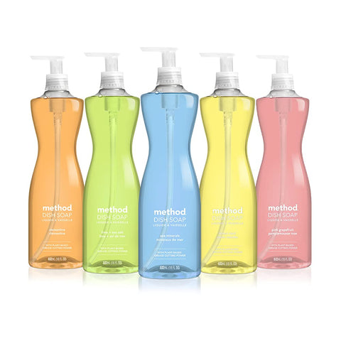 Method Dish Soap, Pink Grapefruit, 18 Ounce, 1 pack, Packaging May Vary