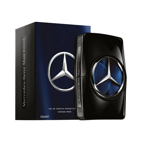 Mercedes Benz Man Intense - Woody Spicy Cologne for Men - Mens Cologne with Oakmoss, Geranium, Amber - Long-Lasting Men's Fragrance - 3.4 oz EDT Spray
